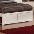 AFI Concord Queen Solid Wood Platform Panel Bed with Trundle in White