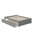AFI Concord Queen Platform Solid Wood Panel Bed with Trundle in Gray