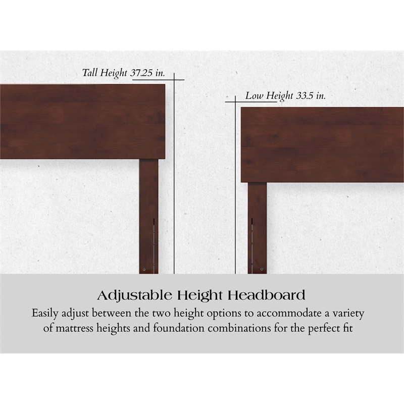 Orlando Twin XL Wood Platform Bed with Footboard and Twin XL Trundle in Walnut