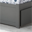 Nantucket Twin XL Wood Platform Bed with Footboard and Twin XL Trundle in Grey