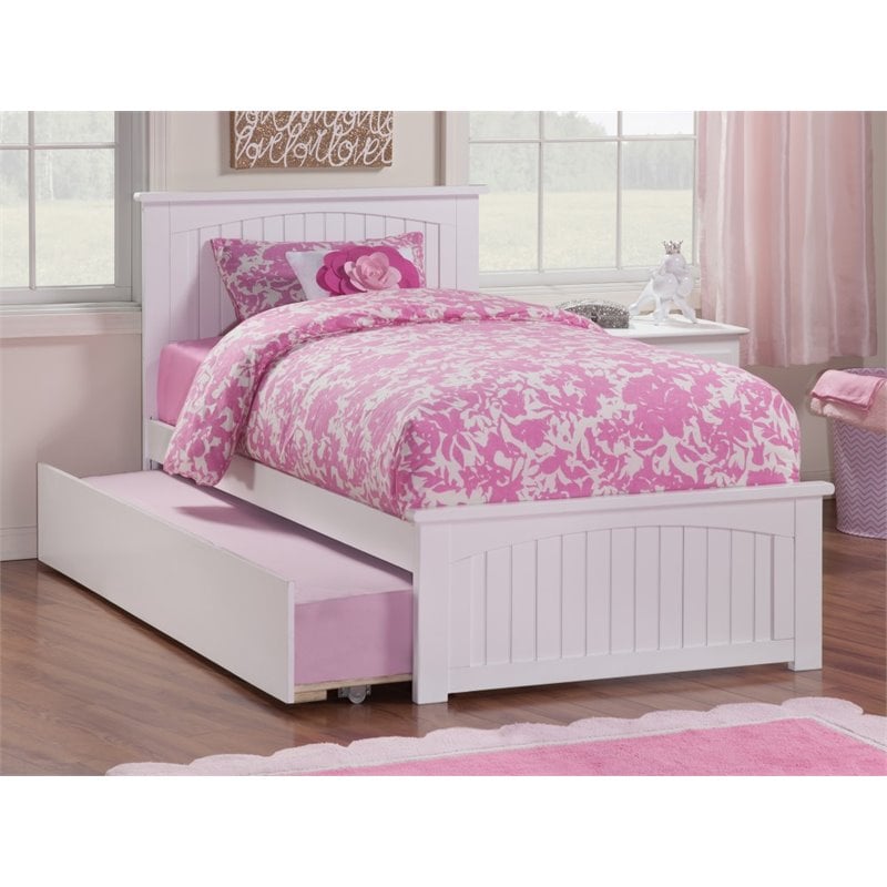 Atlantic Furniture Nantucket Twin Xl Platform Bed With Trundle In White Cymax Business 