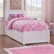 Nantucket Twin XL Platform Bed with Matching Footboard and TXL Trundle in White