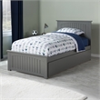 Nantucket Twin XL Platform Bed with Matching Footboard and TXL Trundle in Grey