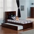 AFI Newport Twin XL Solid Wood Bed with Twin XL Trundle in Walnut