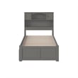 AFI Newport Twin XL Solid Wood Bed with Twin XL Trundle in Grey