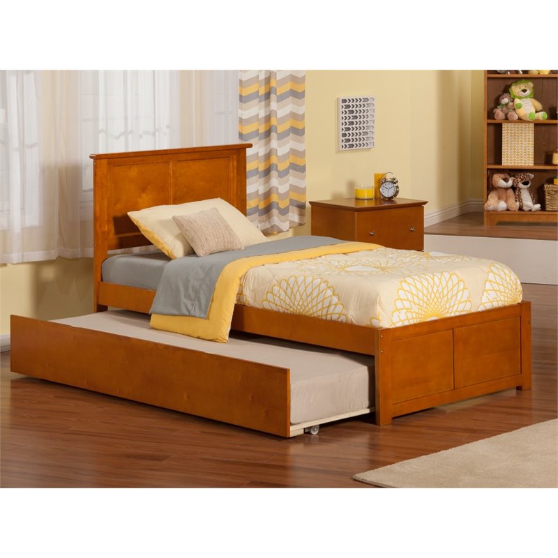 Atlantic Furniture Madison Twin XL Platform Panel Bed with Trundle in ...