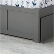 Madison Twin XL Wood Platform Bed with Footboard and Twin XL Trundle in Grey