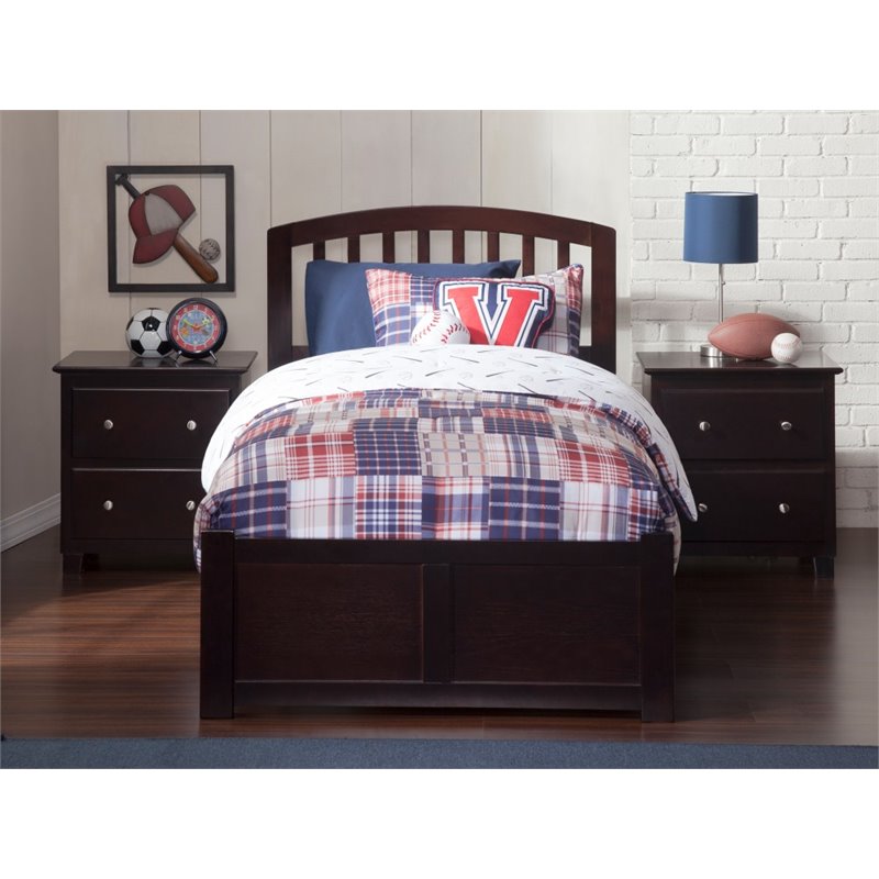 AFI Richmond Twin XL Solid Wood Bed with Twin XL Trundle in Espresso