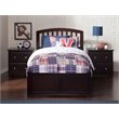 AFI Richmond Twin XL Solid Wood Bed with Twin XL Trundle in Espresso