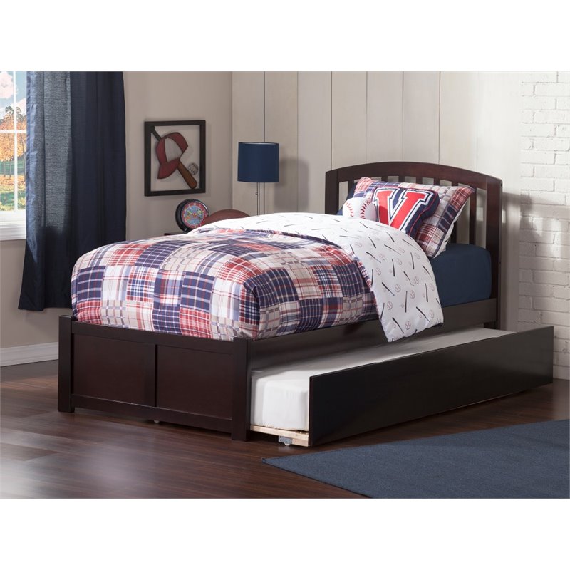 AFI Richmond Twin XL Solid Wood Bed with Twin XL Trundle in Espresso