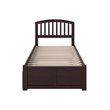 AFI Richmond Twin XL Solid Wood Bed with Twin XL Trundle in Espresso