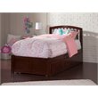 AFI Richmond Twin XL Solid Wood Bed with Twin XL Trundle in Walnut