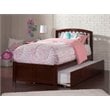 AFI Richmond Twin XL Solid Wood Bed with Twin XL Trundle in Walnut