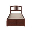 AFI Richmond Twin XL Solid Wood Bed with Twin XL Trundle in Walnut