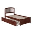AFI Richmond Twin XL Solid Wood Bed with Twin XL Trundle in Walnut