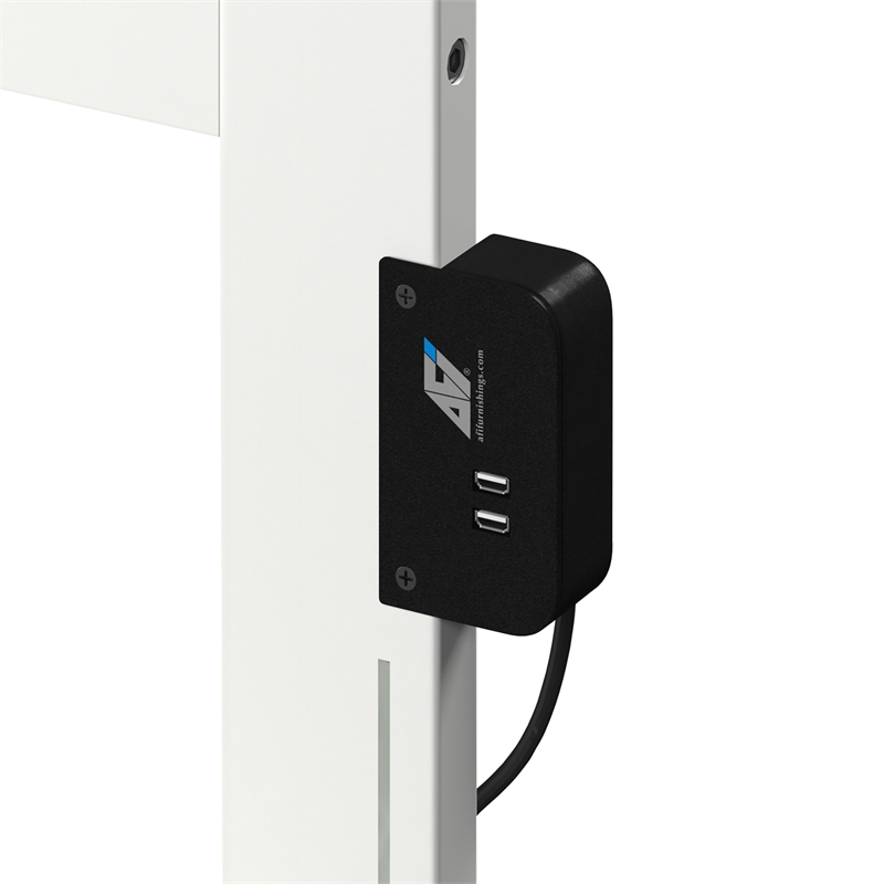 Portland Twin XL Wood Platform Bed with Footboard & Twin XL Trundle in White