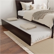 Portland Twin XL Wood Platform Bed with Matching Footboard & Trundle in Espresso