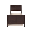 Portland Twin XL Wood Platform Bed with Matching Footboard & Trundle in Espresso