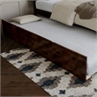 Portland Twin XL Wood Platform Bed with Matching Footboard & Trundle in Walnut