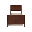 Portland Twin XL Wood Platform Bed with Matching Footboard & Trundle in Walnut