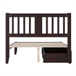 AFI Tahoe Twin Solid Wood Platform Bed with 2 Drawers in White