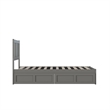 AFI Tahoe Twin Solid Wood Platform Bed with 2 Drawers in Grey