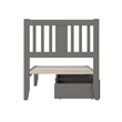 AFI Tahoe Twin Solid Wood Platform Bed with 2 Drawers in Grey