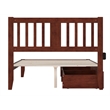 AFI Tahoe Full Storage Solid Wood Bed with USB Turbo Charger in Walnut