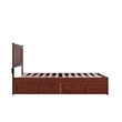 AFI Tahoe Full Storage Solid Wood Bed with USB Turbo Charger in Walnut