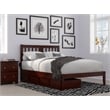 AFI Tahoe Full Storage Solid Wood Bed with USB Turbo Charger in Walnut