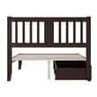 AFI Tahoe Twin XL Wood Platform Bed with 2 Drawers in White