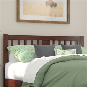 AFI Tahoe Slatted Wood Headboard Queen Walnut