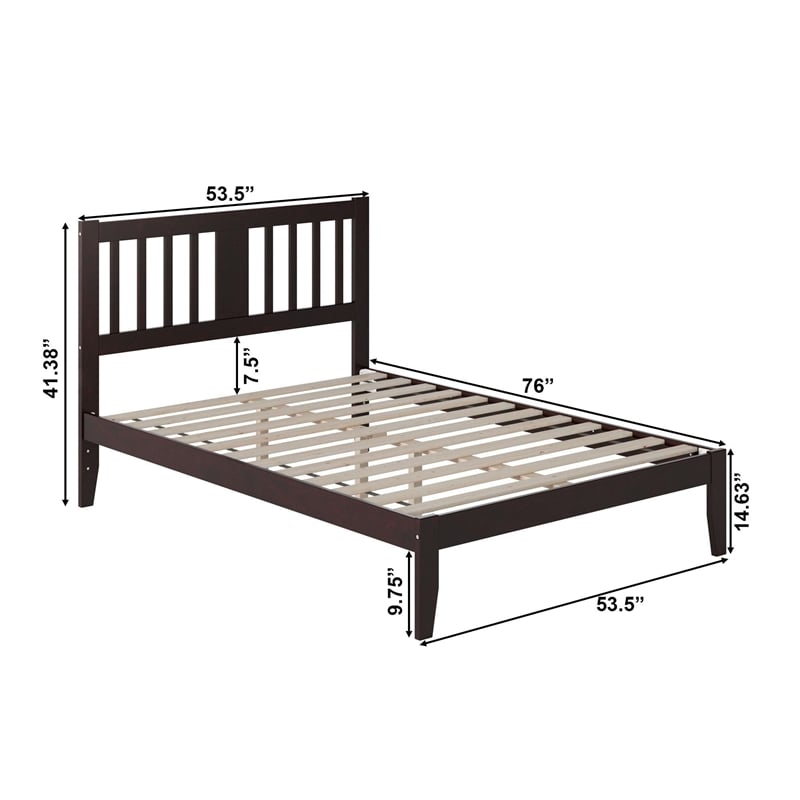 AFI Tahoe Twin XL Solid Wood Spindle Platform Bed in White