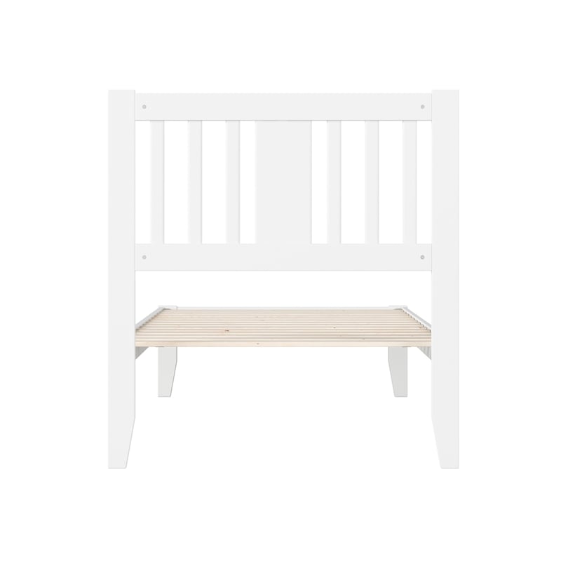 AFI Tahoe Twin XL Solid Wood Spindle Platform Bed in White