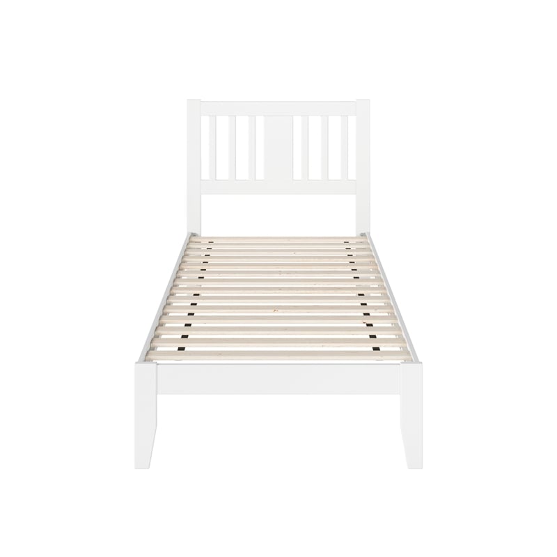 AFI Tahoe Twin XL Solid Wood Spindle Platform Bed in White