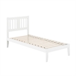 AFI Tahoe Twin XL Solid Wood Spindle Platform Bed in White