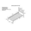 AFI Tahoe Twin Spindle Solid Wood Platform Bed in White
