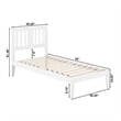 AFI Tahoe Twin Spindle Solid Wood Platform Bed in White