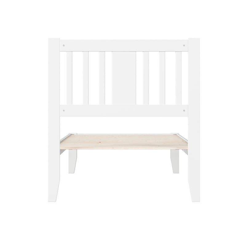AFI Tahoe Twin Spindle Solid Wood Platform Bed in White