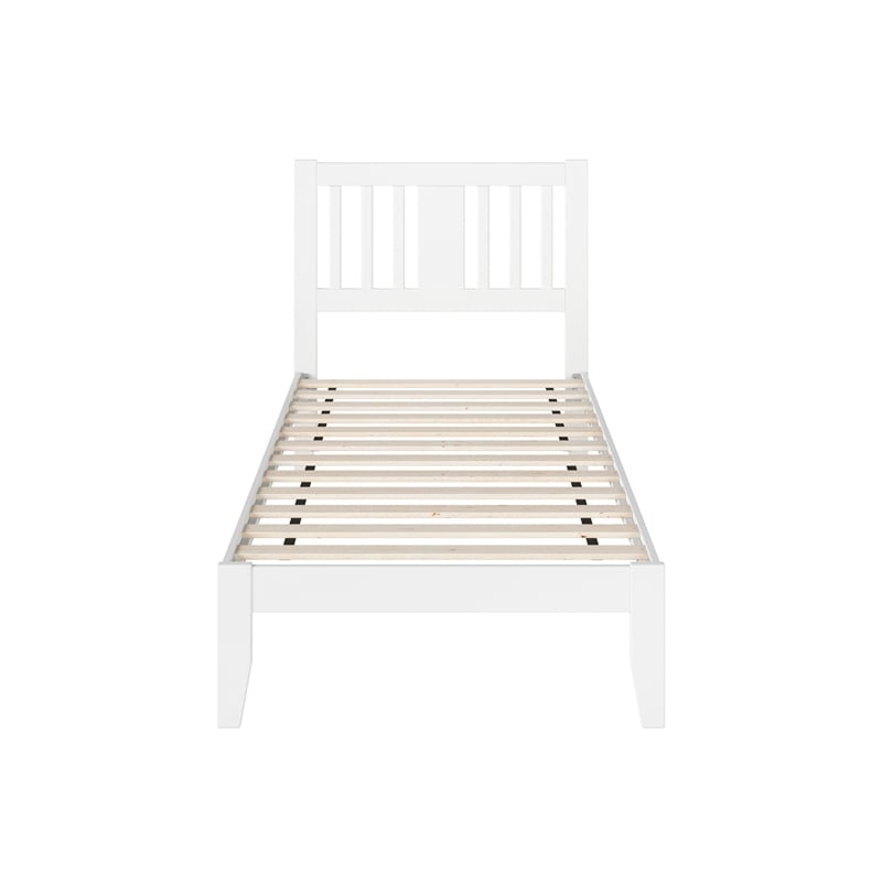 AFI Tahoe Twin Spindle Solid Wood Platform Bed in White