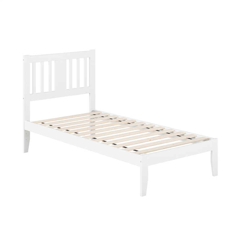 AFI Tahoe Twin Spindle Solid Wood Platform Bed in White