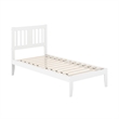 AFI Tahoe Twin Spindle Solid Wood Platform Bed in White