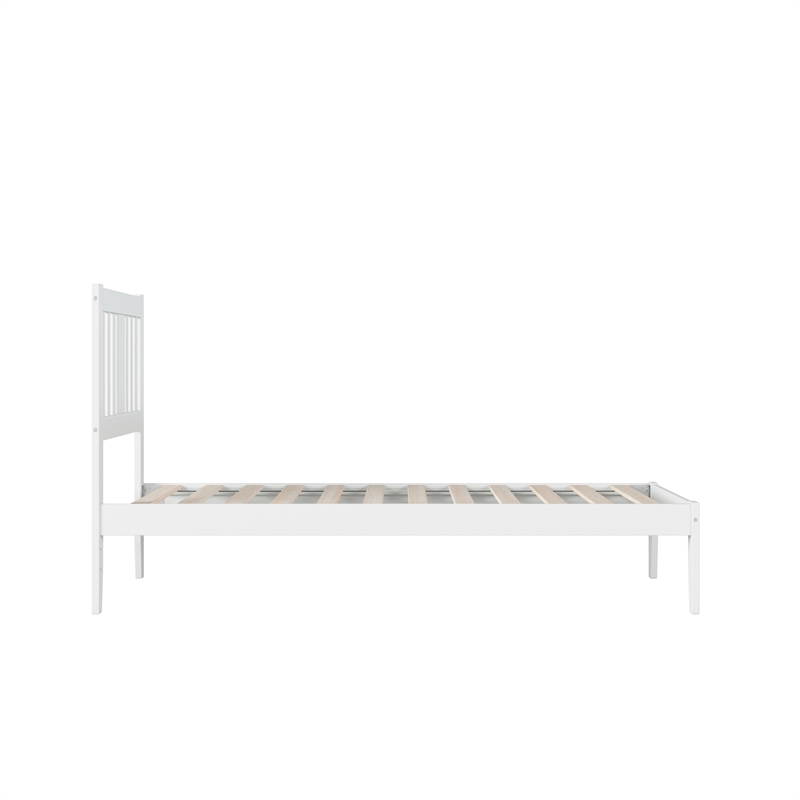 AFI Tahoe Twin Spindle Solid Wood Platform Bed in White