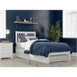 AFI Tahoe Twin XL Solid Wood Bed and Twin XL Trundle with USB Charger in White