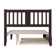 AFI Tahoe Twin Solid Wood Platform Bed with Twin Trundle in White