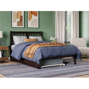 AFI Tahoe Twin Solid Wood Platform Bed with Twin Trundle in Grey