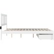 AFI Tahoe Queen Solid Wood Foot Drawer Bed with USB Turbo Charger in White