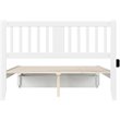 AFI Tahoe Queen Solid Wood Foot Drawer Bed with USB Turbo Charger in White