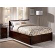 AFI Orlando Queen Solid Wood Platform Bed with Twin XL Trundle in Walnut