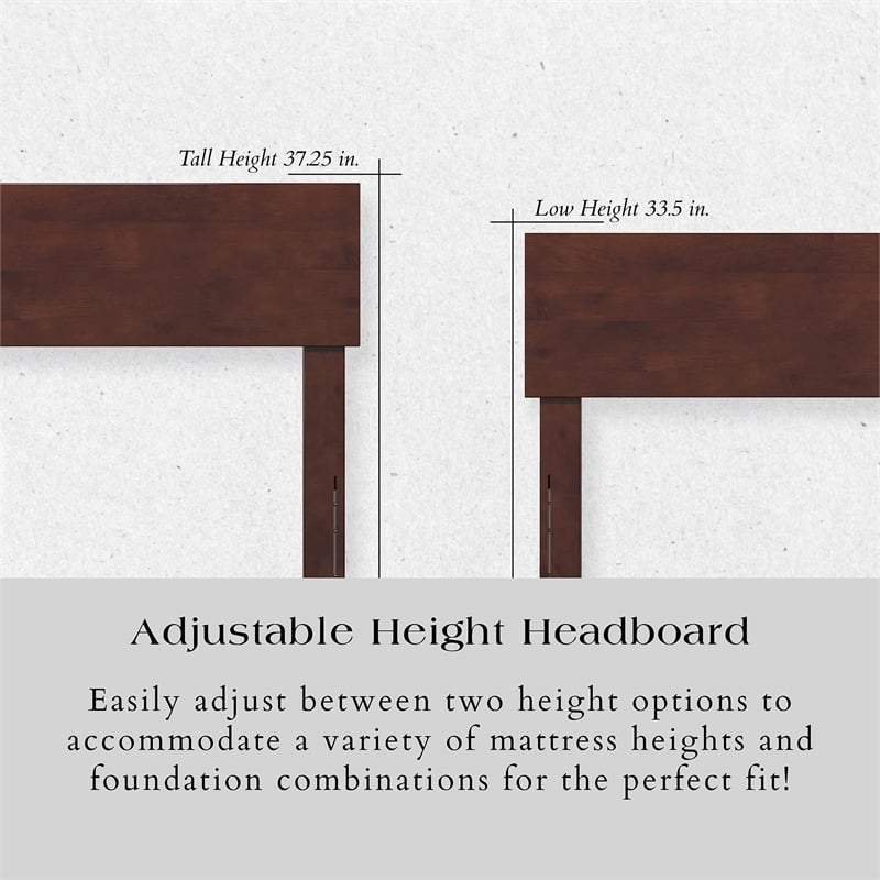 Orlando Queen Wood Platform Bed with Footboard and Twin XL Trundle in Walnut